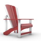 Crimson and White Adirondack Chairs