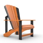 Tangerine and Black Adirondack Chairs